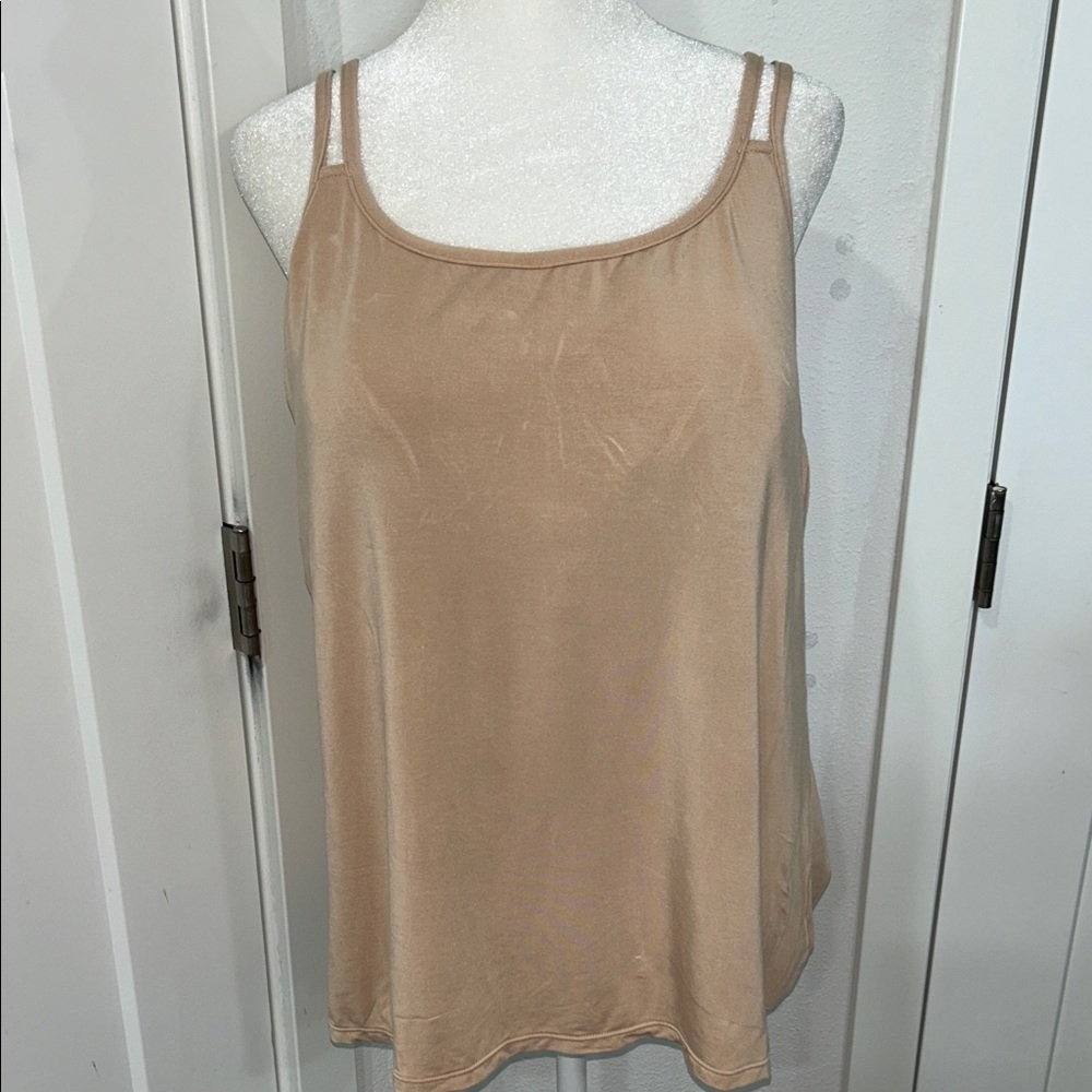 Amoena  Modal Spandex Women's Tan Sleeveless valletta top.